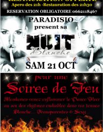 NUIT BLANCHE POUT SOIREE DE FEU