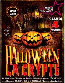 Soirée " LA CRYPTE D'HALLOWEEN " 