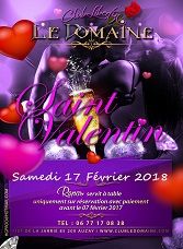 SAMEDI 17 FEVRIER 2018 REPAS ET SOIREE SAINT VALENTIN