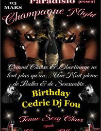 CHAMPAGNE NIGHT PARTY AU PARADISIO