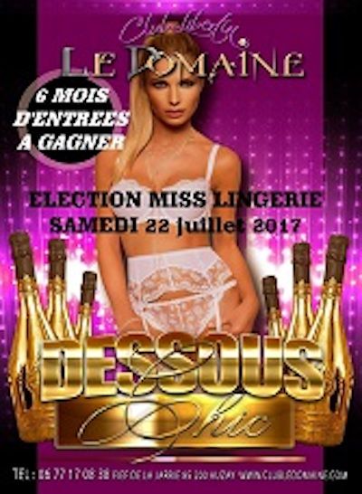Election Miss lingerie 2017 au Domaine
